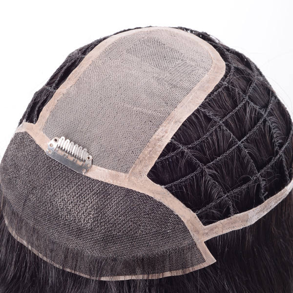 Custom Ladies Braided PE Line Integration Hair System with Mono top (5)