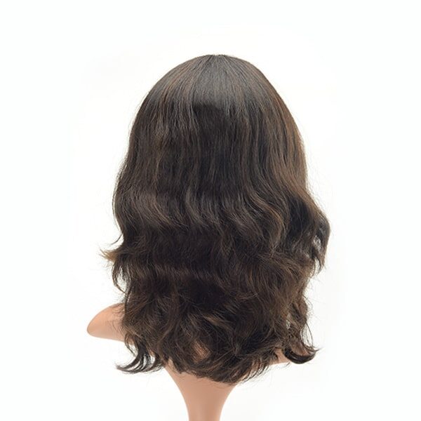 Middle length wavy high quality European hair Jewish wig (3)