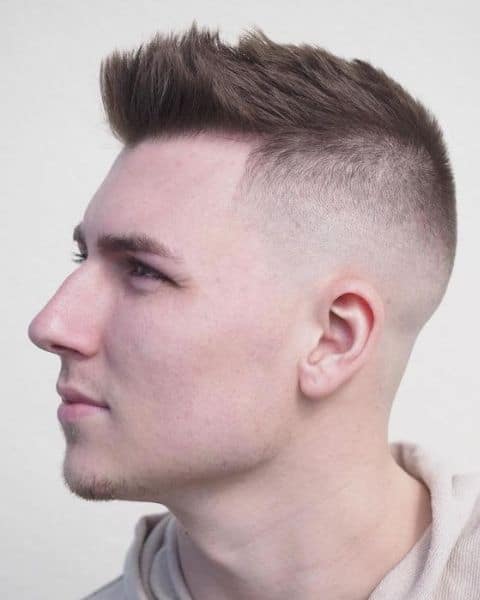 Crew-Cut-with-Side-Taper-for-thinning-hair-man