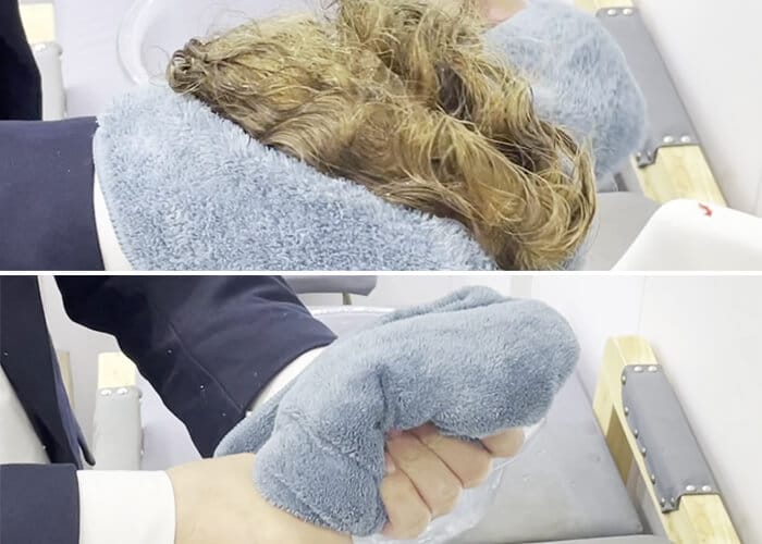 Detangle a Matted Human Hair Wig-Step-6-Wrap-up-the-hair-with-an-absorbent-towel