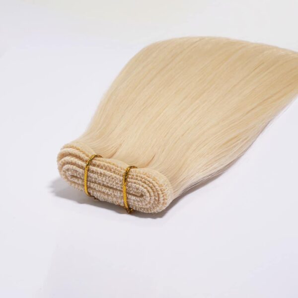 Flat-Weft-Hair-Extensions-with-Stitching-Lines-in-Blonde-Hair-613-1