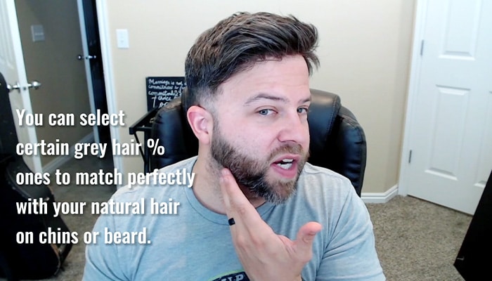 The hairpiece blend perfectly well with the chin and beard