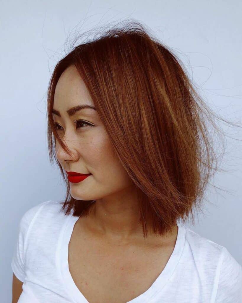 best-hair-color-for-thin-hair-Bold-Red-with-Orange-Highlights-for-Thin-Asian-Hair