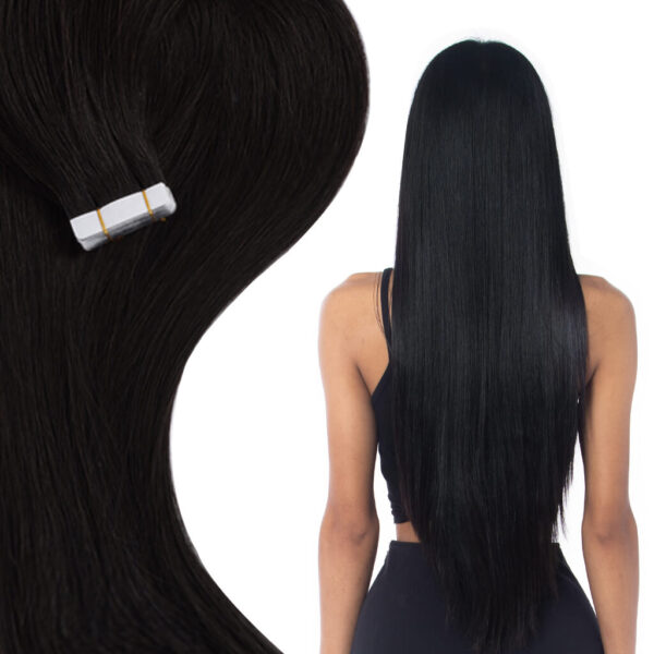 TAPE-IN Hair Extensions in Best Remy Hair Wholesale #1B